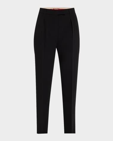 Max Mara Studio Eguale Pleated Cropped Pants