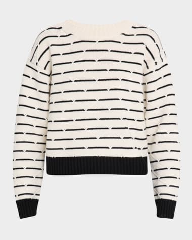 Max Mara Studio Gettone Striped Wool-Cashmere Sweater