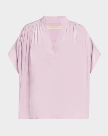 Vanessa Bruno Cory Ruched Silk Top
