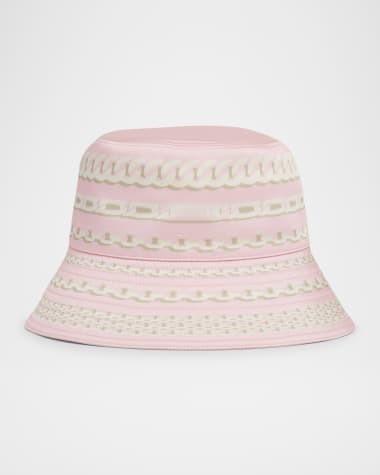 Versace Chain-Trim Twill Bucket Hat