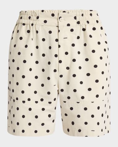Jacquemus Men's Aloe Polka Dot Shorts