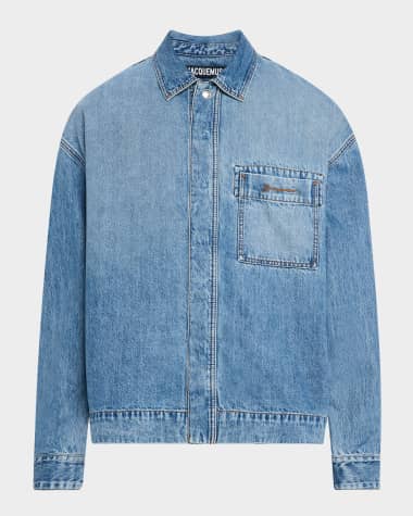 Jacquemus Men's De-Nimes Denim Shirt Jacket