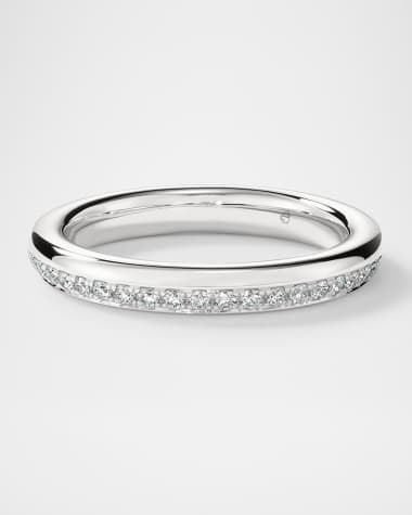 Hearts on Fire 18K White Gold Barre Diamond Pave Band Ring