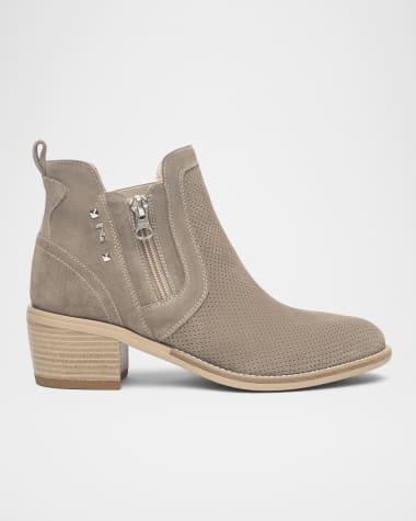 NeroGiardini Suede Western Ankle Booties