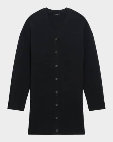 Theory Wool-Cashmere Cardigan Dress