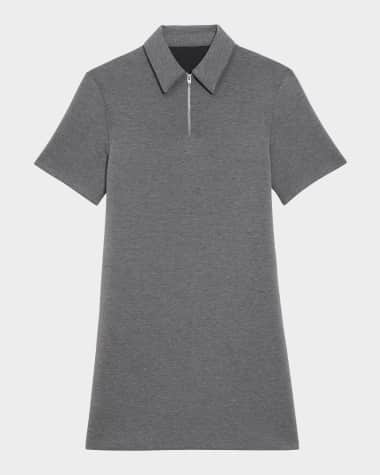 Theory Scuba Half-Zip Polo Dress