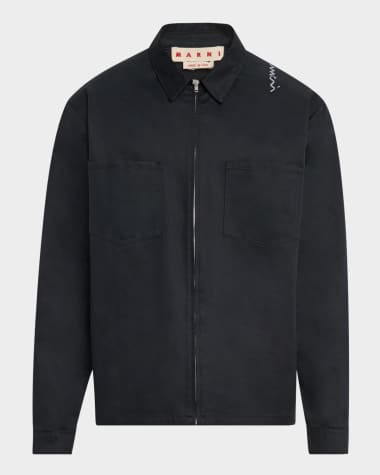 Marni Men's Boxy Mending Logo Overshirt