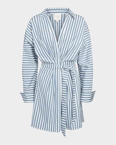 TWP Brooke Striped Mini Shirtdress
