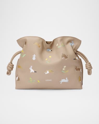 Loewe x Suna Fujita Flamenco Bunnies Printed Clutch Bag