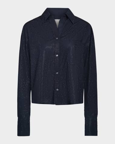 TWP Average Joe Embellished Button-Front Shirt