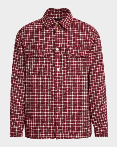 Amiri Men's Boucle Padded Overshirt