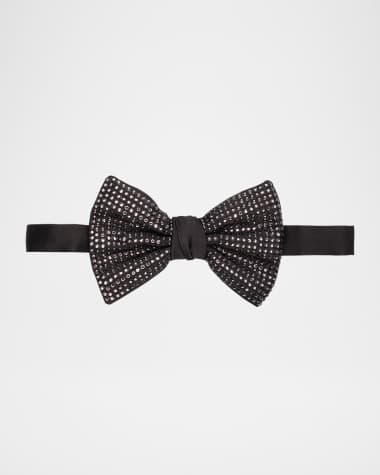 Giorgio Armani Men's Crystal-Embellished Silk Bow Tie