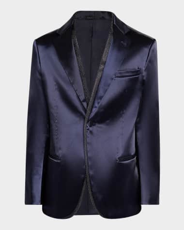 Giorgio Armani Men's Soho Rhinestone-Trim Tuxedo Jacket