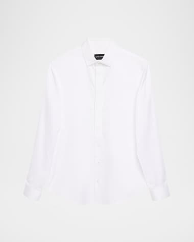 Giorgio Armani Men's Cotton Placket Formal Shirt