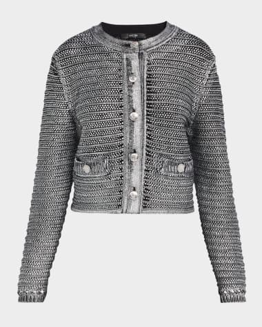 Toccin Cecilia Textured Cotton Metallic Knit Jacket