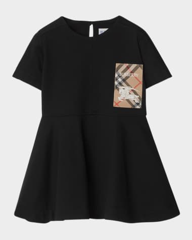 Burberry Girl's Riley EKD Logo-Print Dress, Size 6M-2