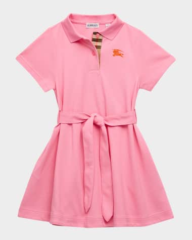 Burberry Girl's Astrid Cotton Pique Polo Dress, Size 3-14
