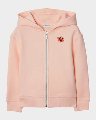 Burberry Girl's Logo-Print Ladybug Graphic Hoodie, Size 3-14