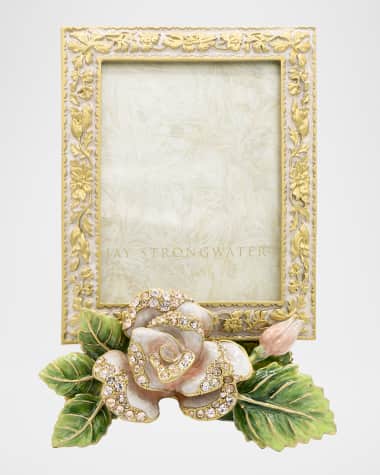 Jay Strongwater Kaylee Rose Picture Frame, 3" x 4"
