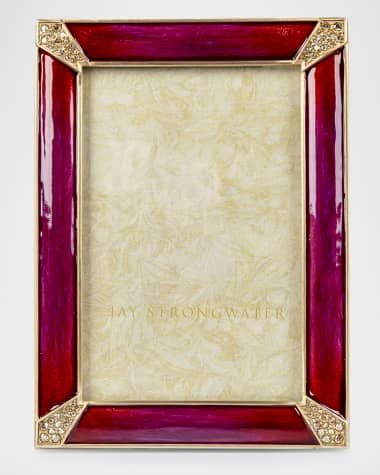 Jay Strongwater Lavinia 4" x 6" Picture Frame, Bouquet