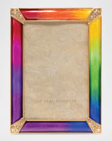 Jay Strongwater Lavinia Rainbow Enamel Picture Frame, 4" x 6"