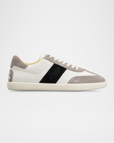 Tod's Men's Allascciata Cassetta Leggera Leather Low-Top Sneakers