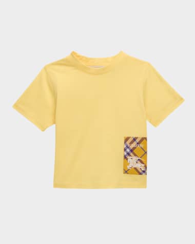 Burberry Kid's Cedar EKD Label Short-Sleeve Cotton T-Shirt, Size 6M-2
