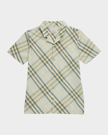 Burberry Boy's Check-Print Button Down Shirt, Size 6M-2