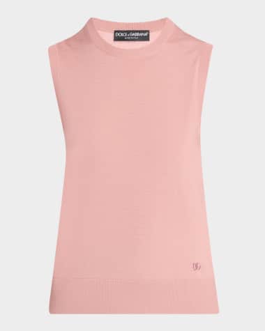 Dolce&Gabbana Virgin Wool Sleeveless Crewneck Sweater