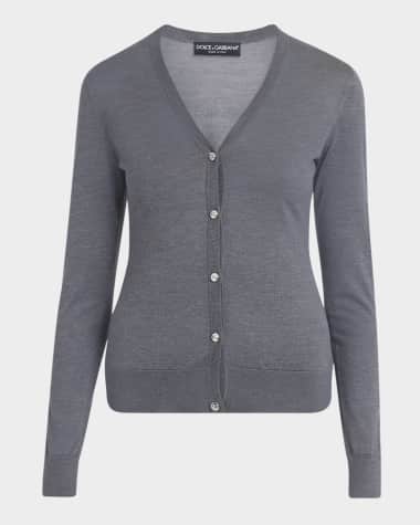 Dolce&Gabbana V-Neck Silk Cardigan