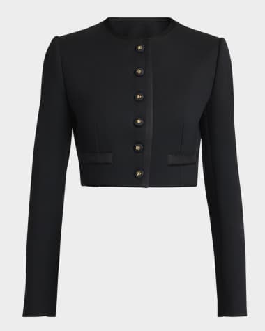 Dolce&Gabbana Lana Single-Breasted Crop Jacket