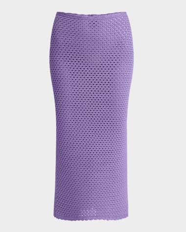 Dolce&Gabbana Crochet Knit Midi Skirt