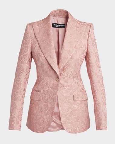 Dolce&Gabbana Floral Jacquard Single-Breasted Jacket
