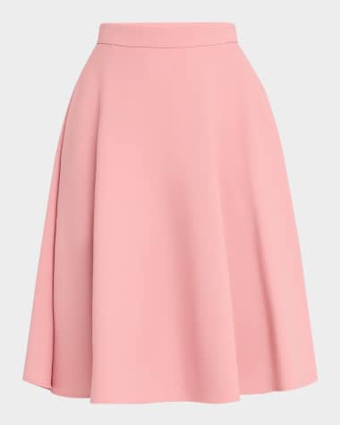 Dolce&Gabbana Wool Crepe-Stretch Longuette Skirt