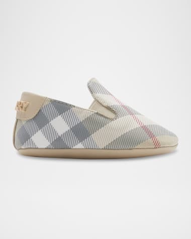 Burberry Kid's Marple Logo-Print Pre-Walkers, Baby
