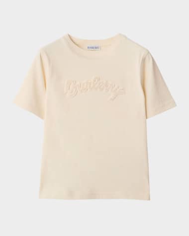 Burberry Boy's Cedar Short-Sleeve Toweling Logo T-Shirt, Size 3-14