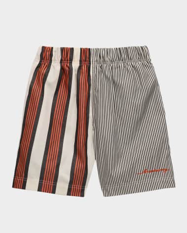 Burberry Boy's Felix Mixed Striped Shorts, Size 3-14
