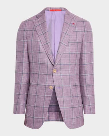 Isaia Men's Windowpane Sport Coat