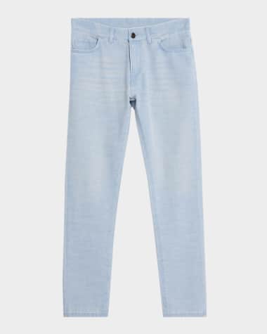 Isaia Men's Hybrid Slim 5-Pocket Chino Pants