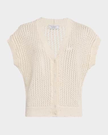 Peserico Open-Knit Sequin Cardigan