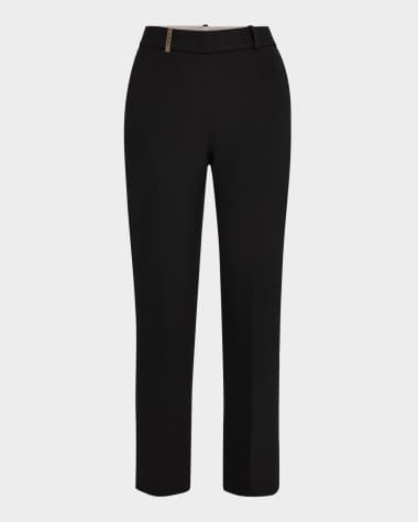 Peserico Cropped Side-Slit Pants