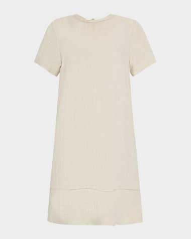 Peserico Cutout Linen Shift Dress