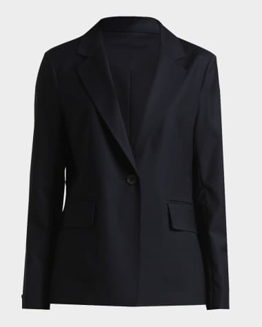 Peserico Single-Button Virgin Wool Blazer