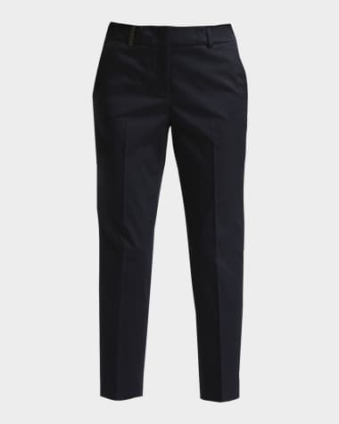 Peserico Cropped Straight-Leg Pants