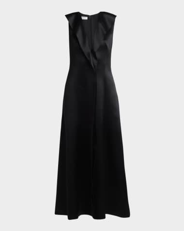 Philosophy di Lorenzo Serafini Ruffle Sleeveless Slit Midi Dress