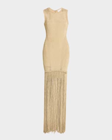 AKNVAS Sydney Sparkly Fringe Maxi Dress