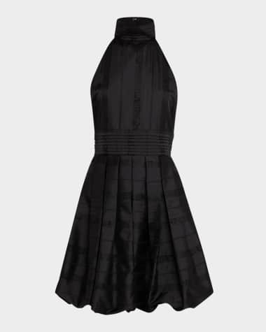 One33 Social Pleated Bubble Halter Mini Dress
