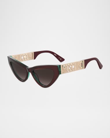 Moschino Logo Acetate Cat-Eye Sunglasses