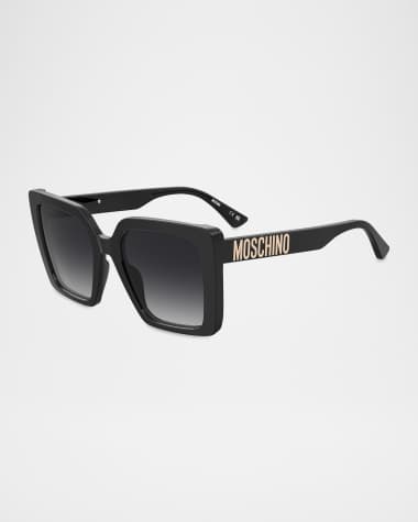 Moschino Logo Acetate Square Sunglasses