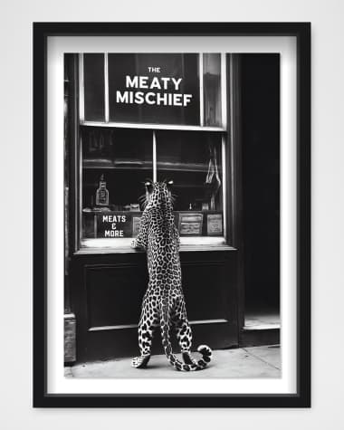 The Oliver Gal Artist Co. "Meaty Mischief" Framed Wall Art Print